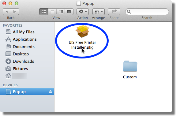 Double-click Free Printer installer