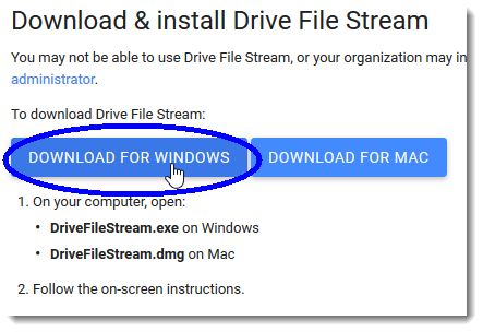 google drive stream for mac does not connect