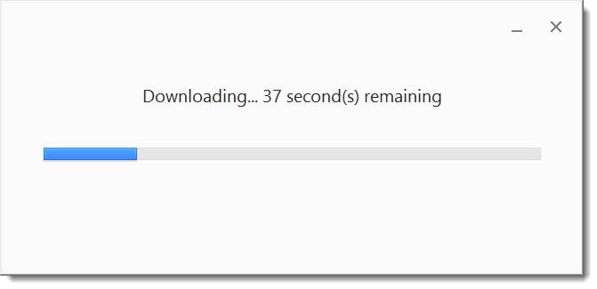 File Stream install progress bar