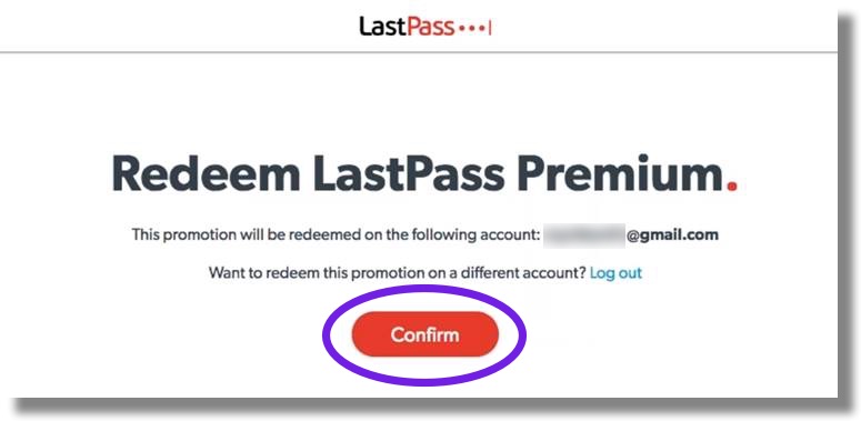 Confirm upgrade to LastPass Premium