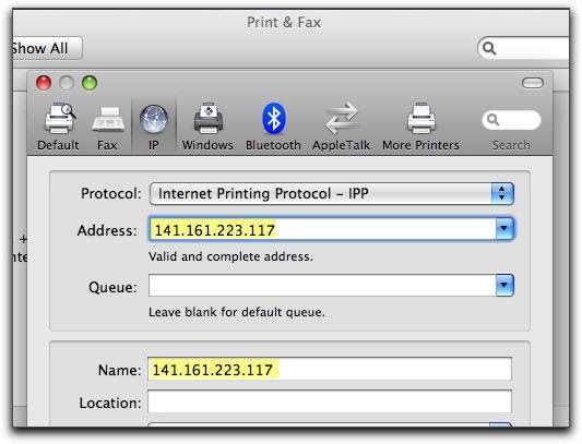 how to add a printer on a mac by ip