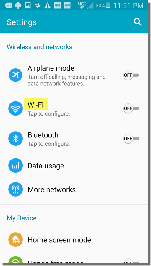 Saxanet Connect Android1 University Information Services