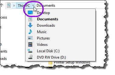 what are the contents of windows explorer