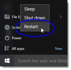 Restarting Your Windows 10 Computer | University ...