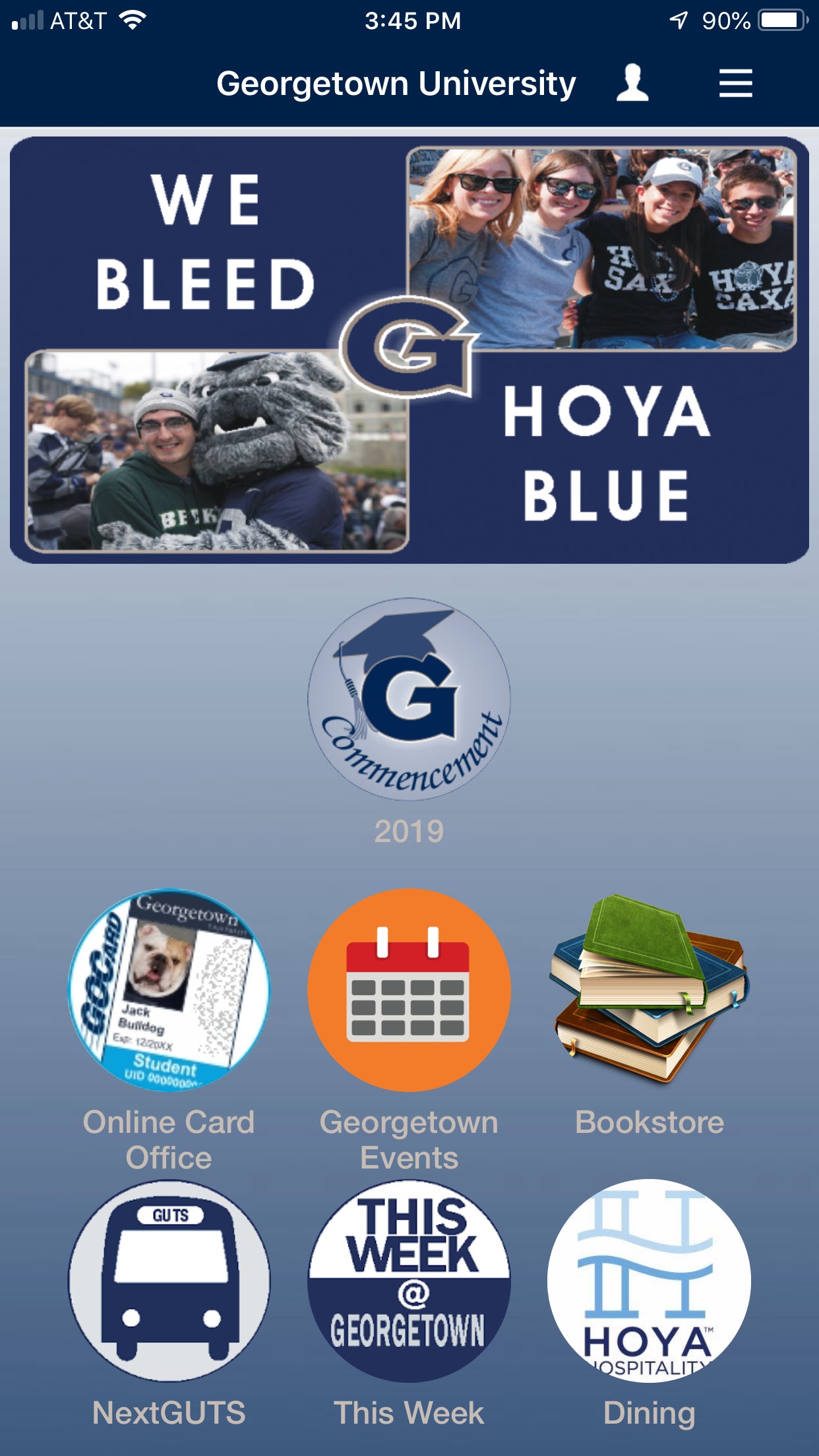 Georgetown University Mobile App University Information Services Georgetown University