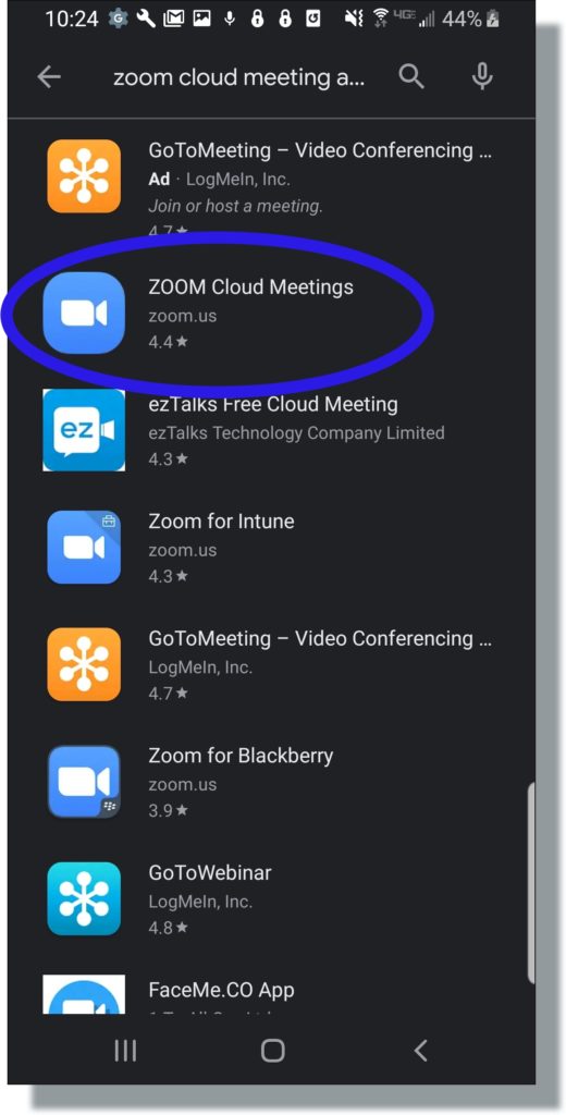 zoom application android