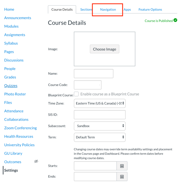 Add ShareStream to Canvas Course Menu University Information Services