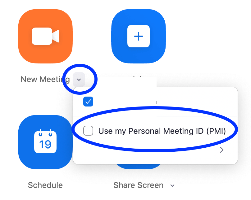 Don't use PMI for instant meeting