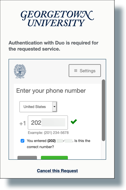 Enter phone number of device being added