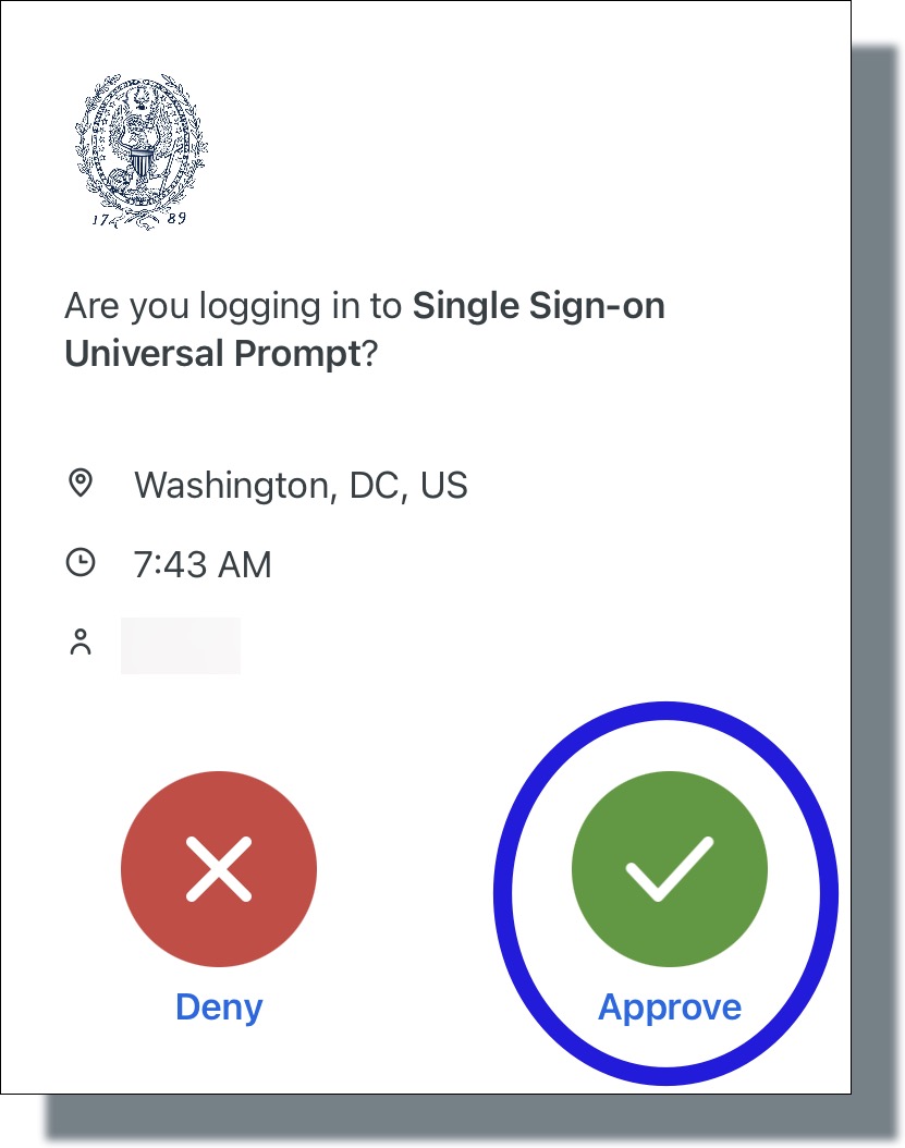 Tap 'Approve' in the Duo authentication notification.