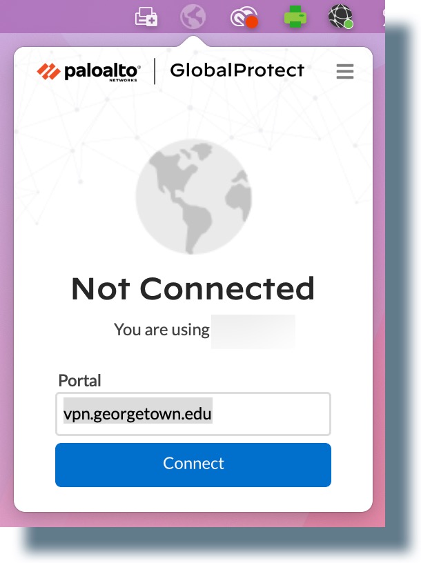 Image of confirmation message that you've been disconnected from VPN.