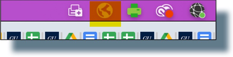 The application icon for the Global Protect VPN shown in the menu at the top of your Mac screen.