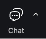 Zoom 'Chat' Meeting Control icon.