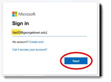 New Microsoft sign in using your NetID email address