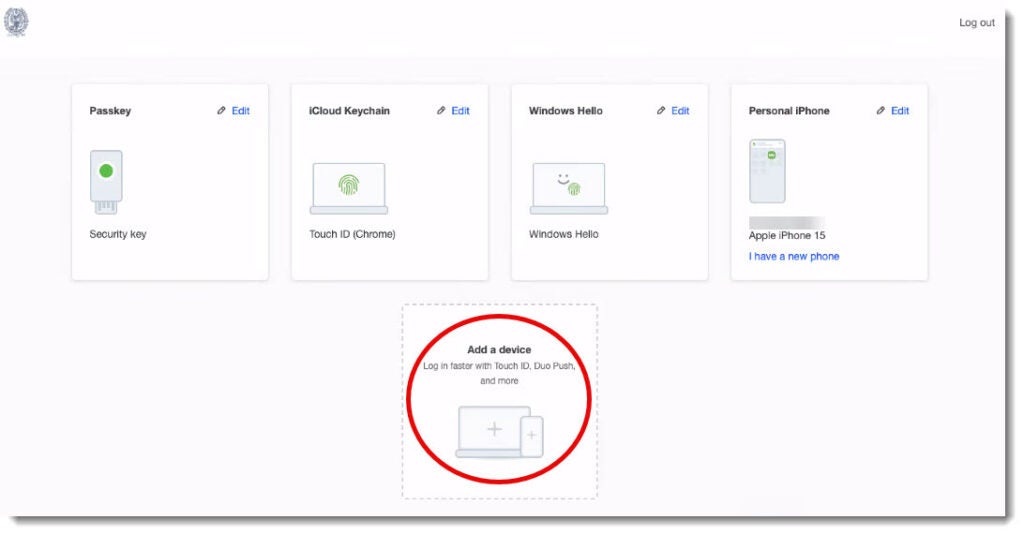 DUO Image for adding a device